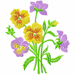 Flowers And Tree Embroidery Design 3